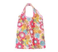 VOLURE Washable Grocery Shopping Bags, 5 Pcs Foldable Polyester Reusable Shopping Tote Bags Multicolor(Color 6)