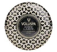 VOLUSPA 3 Wick Decorative Tin Candle Ambre Lumiere 340g