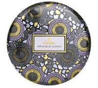 VOLUSPA 3 Wick Decorative Tin Candle Apple Blue Clover 340g