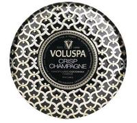 VOLUSPA 3 Wick Decorative Tin Candle Crisp Champagne 340g