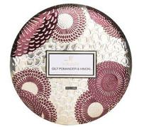 VOLUSPA 3 Wick Decorative Tin Candle Gilt Pomander & Hinoki 340g