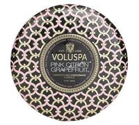 VOLUSPA 3 Wick Decorative Tin Candle Pink Citron Grapefruit 340g