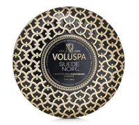 VOLUSPA 3 Wick Decorative Tin Candle Suede Noir 340g