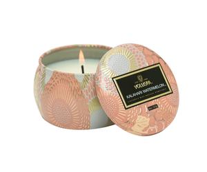 Voluspa Eucalyptus & White Sage, Petite Candle Jar, 3.2 oz, 25 Hour Burn Time, All Natural Wicks and Coconut Wax for Clean Burning, Vegan, Poured in t