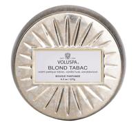 Voluspa Mini Candle in Star Embossed Tin - Blond Tabac