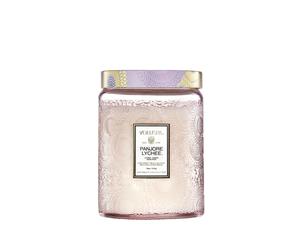 Voluspa Panjore Lychee Large Candle Jar 18 oz 100 Hour Burn Time Coconut Wax for Clean Burning Handcrafted in the USA