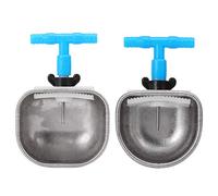 Voluxe 5Pcs Automatic Rabbit Drinker, Stainless Steel Rabbit Feeder Bowl Nipple Drinking Bowl Pet Crate Water Bowl Small Animals Hanging Bowl for Crates Cages Use(3.0 X 2.6 X 1.4 In)