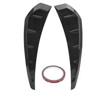 Voluxe Side Wing Vent Cover, Front Fender Vent Cover Pair Side Universal 340x80mm Glossy Fender Vent Cover Trim Side Vent Trim, PU Rubber Black for Car Exterior Trim