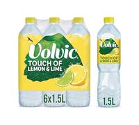 Volvic Touch of Fruit Lemon and Lime Flavoured Water, 6 x 1.5 Litre