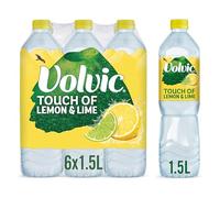 Volvic Touch of Fruit Lemon and Lime Flavoured Water, 6 x 1.5 Litre