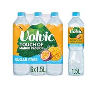 Volvic Touch of Fruit Mango & Passion Fruit Sugar Free Still Flavoured Water Multipack 6x1.5L