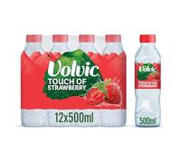 Volvic Touch of Fruit Low Sugar Strawberry Natural Flavoured Water, 12 x 500ml