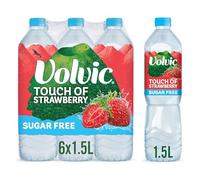 Volvic Touch of Fruit Sugar Free Strawberry Flavoured Water, 6 x 1.5 Litre