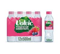 Volvic Touch of Fruit Still Flavoured Water – Summer Fruits, Sugar Free – 12x500ml