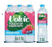Volvic Touch of Fruit Summer Fruits Sugar Free Still Flavoured Water Multipack 6x1.5L