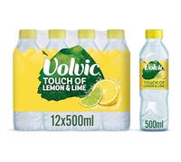 Volvic Touch of Fruit Sugar Free Lemon Flavoured Water, 12x500ml