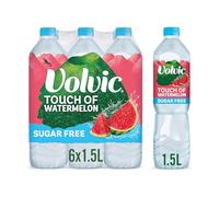Volvic Sugar Free Touch of Fruit Watermelon Flavoured Water Multipack, 6 x 1.5 L