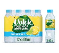 Volvic Touch of Fruits Sugar Free Lemon and Lime Flavoured Water 12 Bottles 500 ml (Pack of 2, Total 24 Bottles)