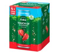 Volvic Touch Of Strawberry Sparkling Flavoured Water 4 X 330ml