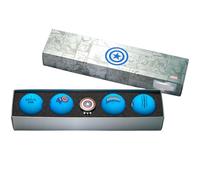 Volvik Golf Gift Set – Marvel Captain America Super Solidier – 4 Balls + Shield Marker