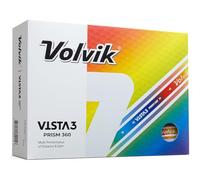 Volvik 2024 New Vista 3 Prisim Dozen (12 Balls), Premium Tour Series High Velocity Distance Balls, White