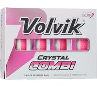 Volvik BCRF Crystal Combi Pink Golf Balls (One Dozen)