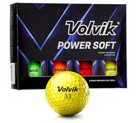 Volvik Powersoft Assorted Mix Golf Balls - New for 2025, 75 Compression, Glossy, 2 Piece Single Core, Multi-Colour, 12 Pack