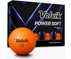 Volvik Powersoft Orange Golf Balls - New for 2025, 75 Compression, Glossy, 2 Piece Single Core, High Visibility, 12 Pack