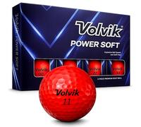 Volvik Powersoft Red Golf Balls - New for 2025, 75 Compression, Glossy, 2 Piece Single Core, Bold Red, 12 Pack