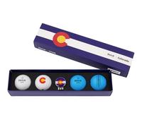 Volvik State Colorado Pack - 4 Vivid Balls Pack (2 Blue & 2 White) with a Clip Ball Marker..