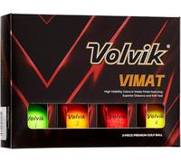 Volvik ViMat Assorted Mix Golf Balls - New for 2025, 85 Compression, Matte, 2 Piece Single Core, Mixed Colours, 12 Pack