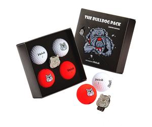Volvik Vivid British Bulldog Golf Balls (4 Balls) & Hat Clip Limited E