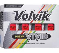 Volvik Vivid Focus Golf Balls: Matte Pink, Dozen