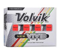 Volvik Vivid Golf Balls: Matte Red, Dozen