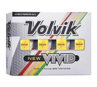 Volvik Vivid Golf Balls: Matte Yellow, Dozen