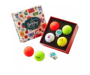 Volvik Vivid Happy Birthday To You Pack Golf Balls (4 Balls) & Hat Cli