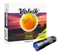 Volvik VIVID Soft Twilight Golf Balls & UV Torch (6 Pack) (Orange)