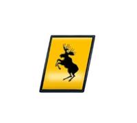 Volvo 3D Metal Moose Emblem - For XC90, V60, XC40, V40, S80, S60 - Black Edge