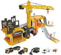 Volvo CONSTRUCTION PLAYSET WITH 5 DIE-CAST CARS, Yellow