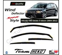 VOLVO V50 Estate 5-doors 2004-2012 4-pc Wind Deflectors HEKO Tinted