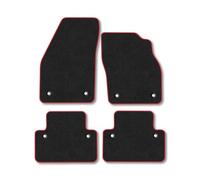 Volvo V50 [Manual] (2004-2012) Car Mats Accessories Tailored Fit Carpet Floor Mats non Slip Red Trim Full Coverage Compatible Accessory Front Rear Set Anti Slip Granulated Backing Hand-Finished