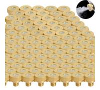 VOLWCO 100pcs Low Pressure 3/16" Spray Misting Nozzle For Outdoor Cooling Misting System, Brass Farm Nozzle 10/24 UNC Fog Nozzles For Outdoor Cooling Misting System, Dust Removal(Size:1.0m)