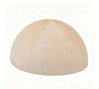 VOLWCO Unfinished pine wood hemisphere, Half Round Wooden Beads, Mini Hemisphere, Semicircle Smooth Wood Spheres for Crafts, DIY Projects and Home Decor(Size:10cm（2pcs）)