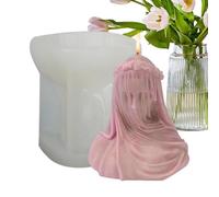 Voly Lady Candle Mold, Veiled Woman Candles Mold, Anth-stick Aesthetic Body Shape, Plaster Ornaments Silicone Mold for Aromatherapy Craft Ornament