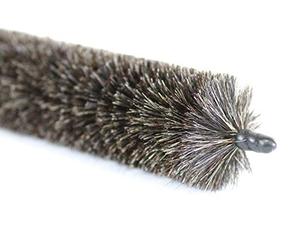 vom Pullach Hof Radiator Brush, Goat Bristles, Plastic Coated Stainless Steel Wire, Length 115 cm, Short Head Approx. 23.5 cm