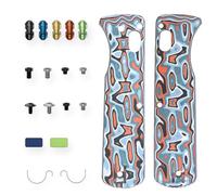 Vombat Handle Scales Kits - Includes Thumb Studs(T6), Handle Screw Sets(T8), Clip Screw Sets(T8), Wire Clip Plates, Omega Springs - Canyon Current Bamboo Micarta - W0109