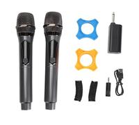 Vomeko 2pcs w ireless Microphone, LED Display Handheld Microphone,Dynamic w ireless Microphone, for Home KTV Stage