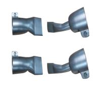 Vomeko 4PCS Hot Air Gun Nozzle Set Stainless Steel Flat Wide Mouth Welding Nozzles 2X 20mm and 2X 40mm for Plastic Welding PP PVC