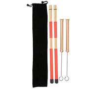 Vomeko Drum Stick Brush Set, Drum Stick,Drum Brush,Jazz Drum Stick Wire,Jazz Retractable Metal Wire 19 Beam Rod Plush Bag Percussion Accessories (golden drum brush)