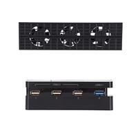 Vomeko Intelligent Cooling Fan & Hub for PS4 Slim Console System,PS4 Console Automatic Intelligent Cooling Fan & 4 Port USB Hub